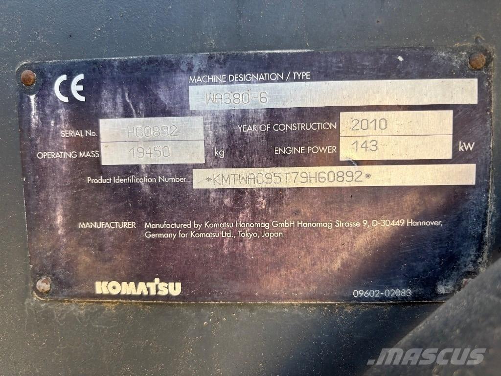 Komatsu WA 380-6 Rataslaadurid
