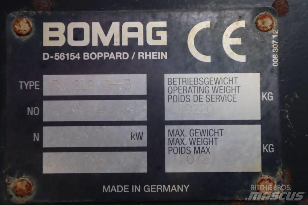Bomag BW 219 DH-3 Ühe trumliga rullid