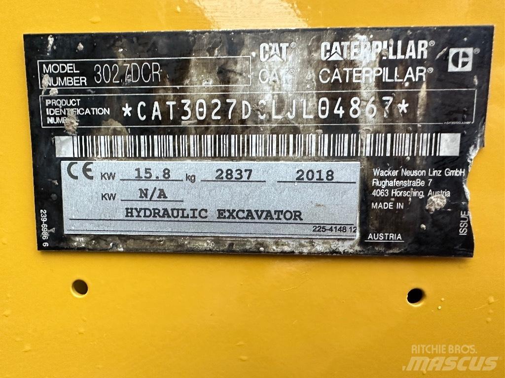 CAT 302.7 D CR Miniekskavaatorid < 7 t