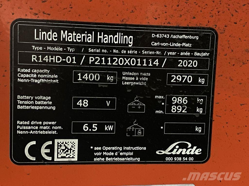 Linde R14HD-01 Lükandmastiga tõstukid