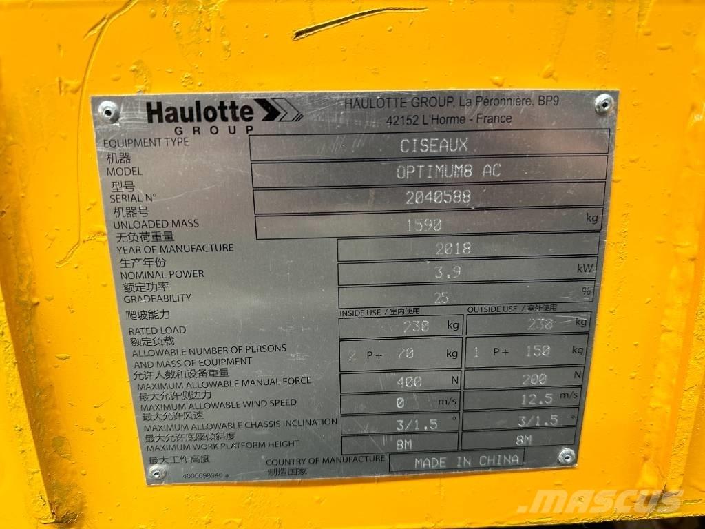Haulotte OPTIMUM 8 Käärtõstukid
