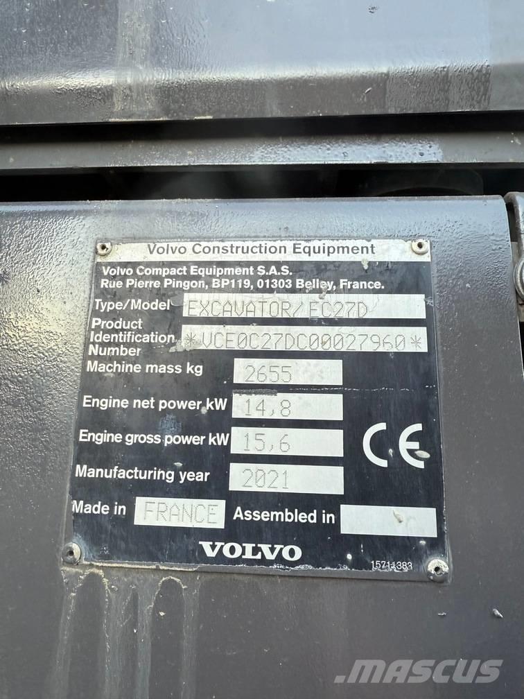 Volvo EC 27 D Miniekskavaatorid < 7 t
