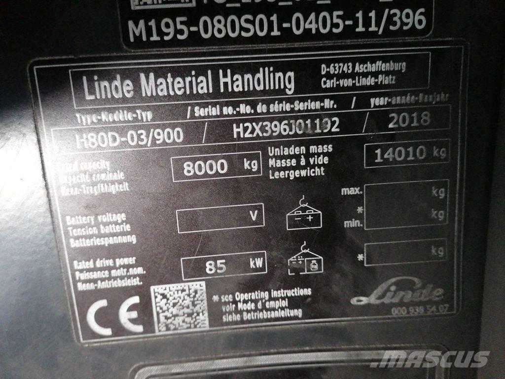 Linde H80D-03/900 Diiseltõstukid