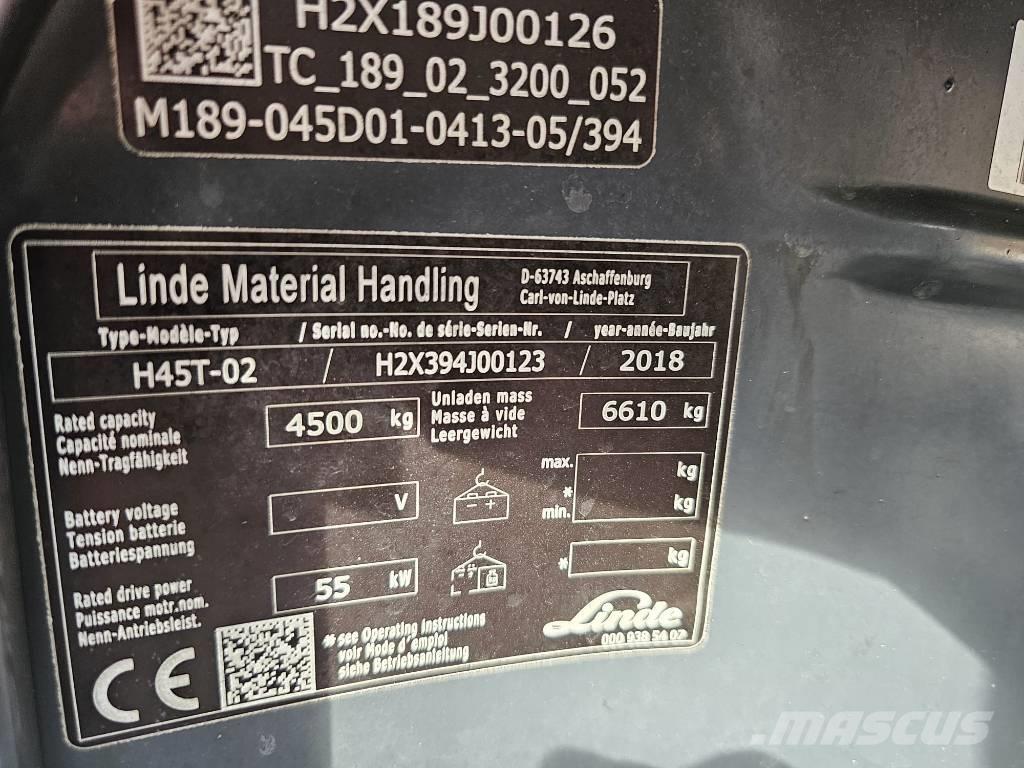 Linde H45T-02 Gaasitõstukid