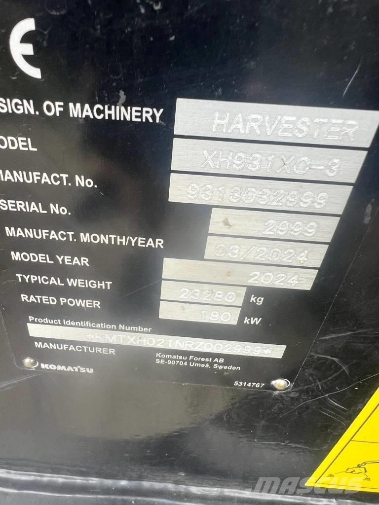 Komatsu 931 XC Harvesterid