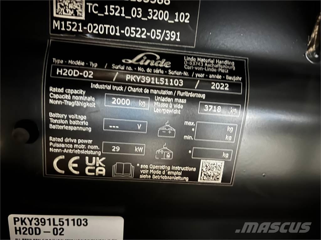 Linde H20D Diiseltõstukid