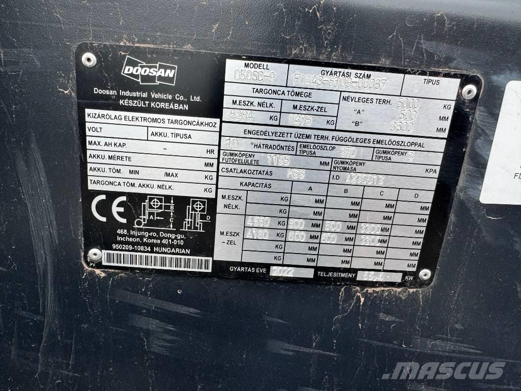 Doosan D 50,  130üó!!! 5t Diiseltõstukid