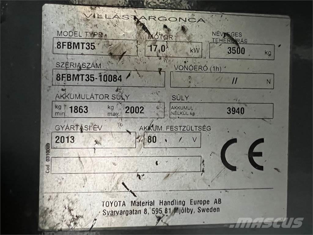 Toyota 8FBMT35 Elektritõstukid