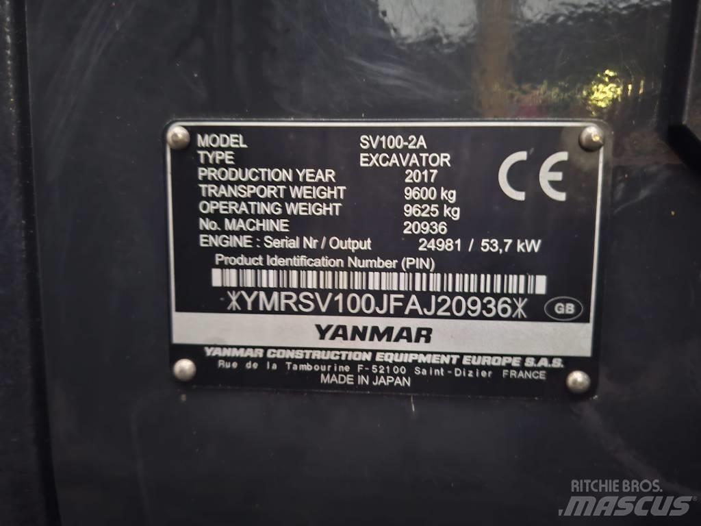 Yanmar SV 100-2A Väikeekskavaatorid 7t-12t