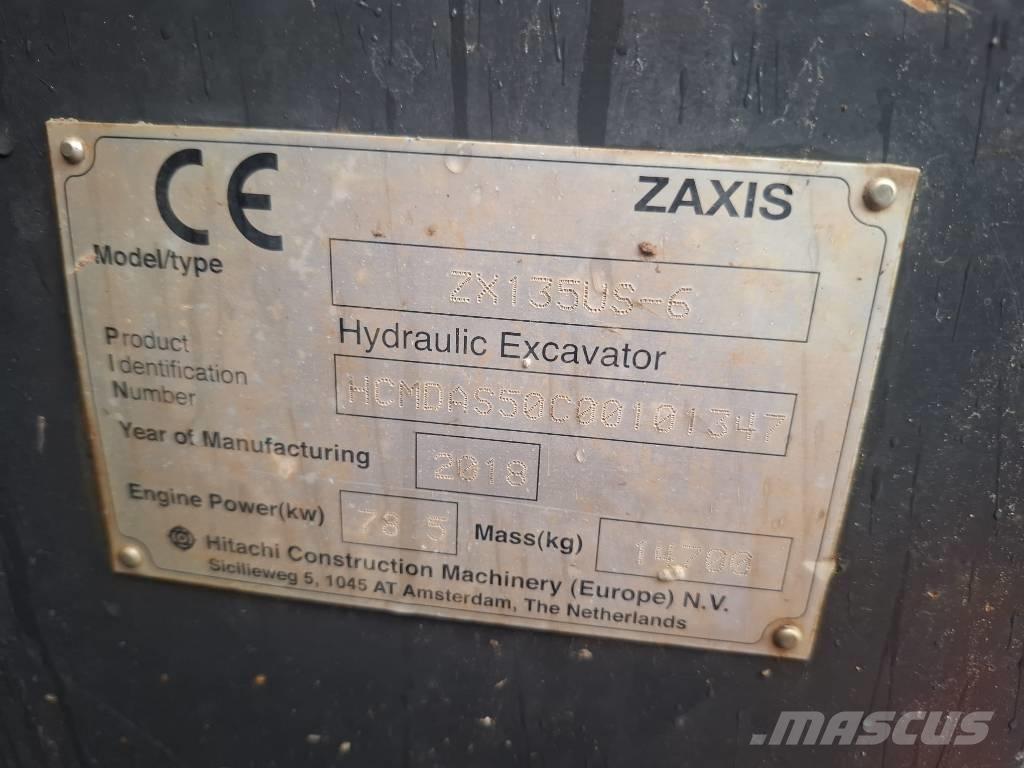 Hitachi ZX 135 US-6 Roomikekskavaatorid