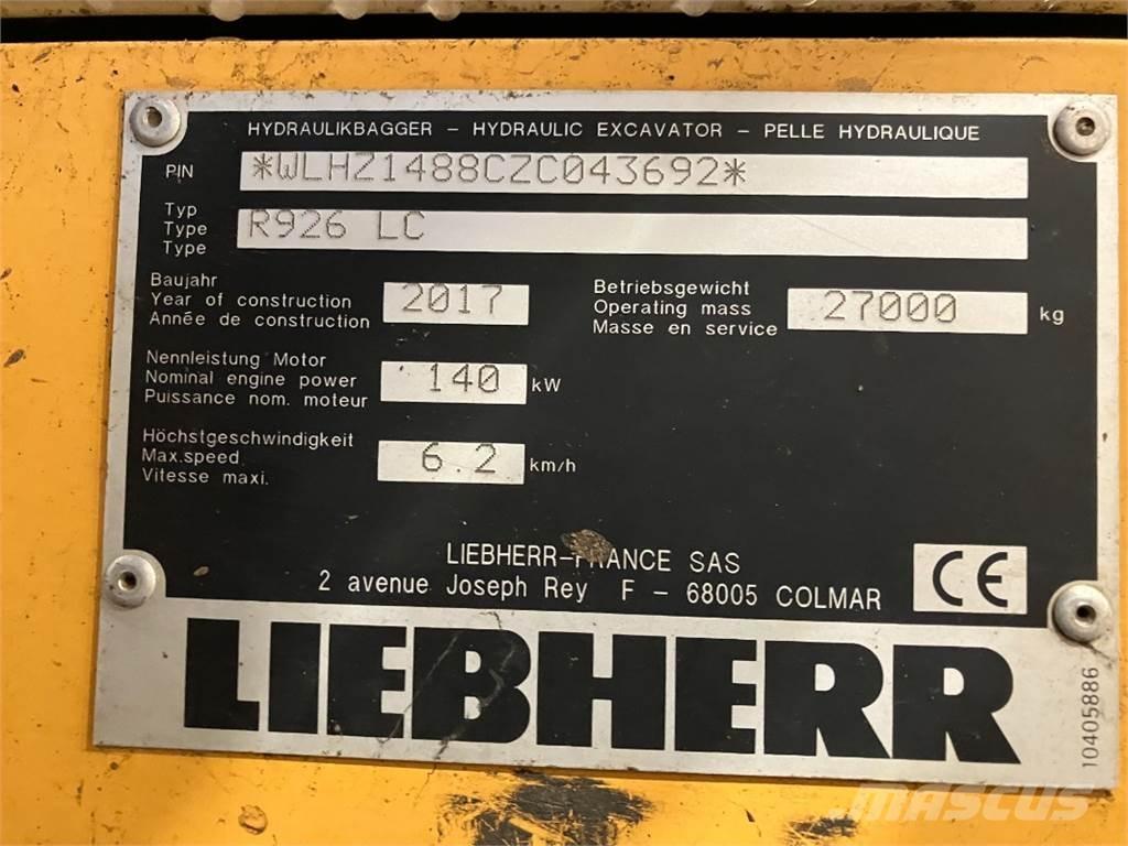 Liebherr R926 Roomikekskavaatorid