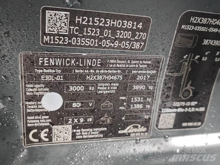 Linde E30L-01 Elektritõstukid