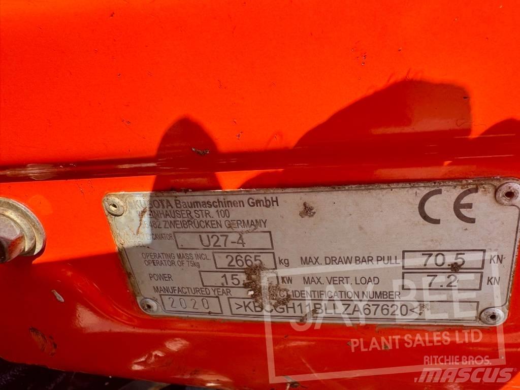 Kubota U 27-4 Miniekskavaatorid < 7 t