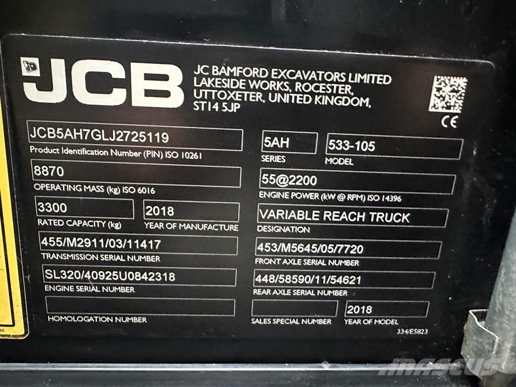 JCB 533-105 Teleskooplaadurid