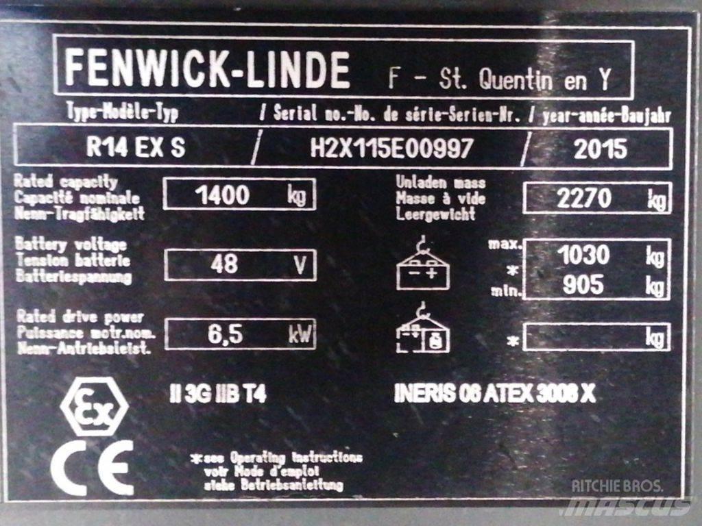 Linde R14 EX S Lükandmastiga tõstukid