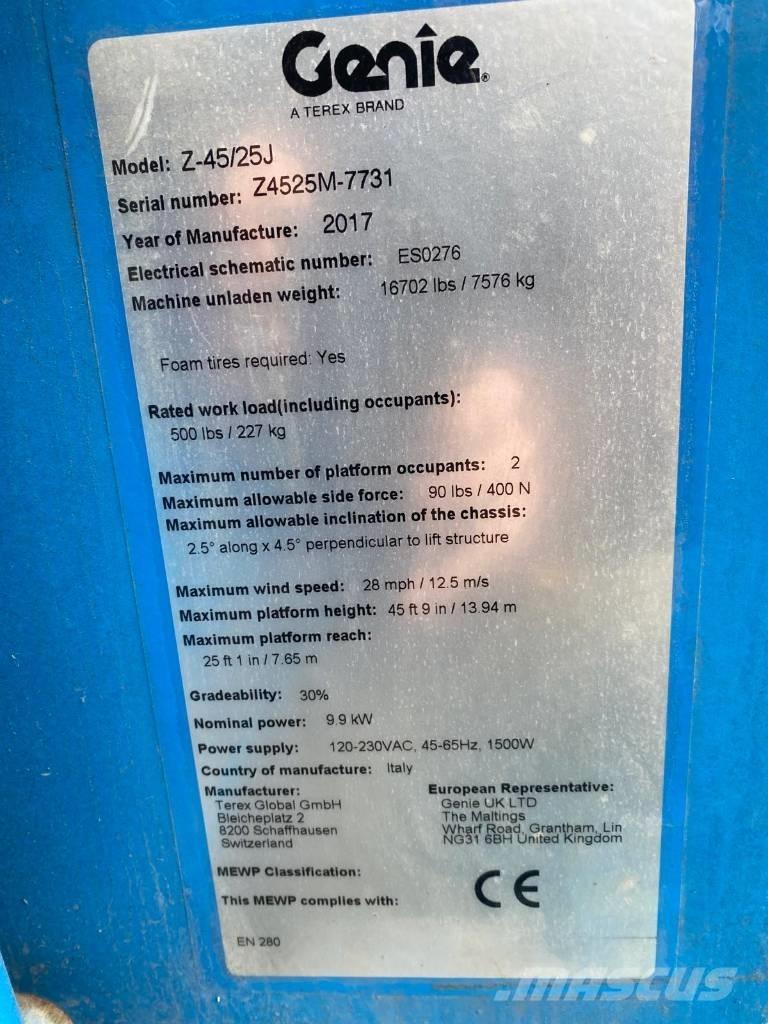 Genie Z 45/25 J BI Iseliikuvad poomtõstukid
