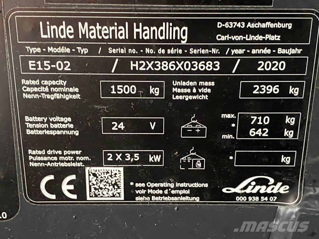 Linde E15-02 Elektritõstukid
