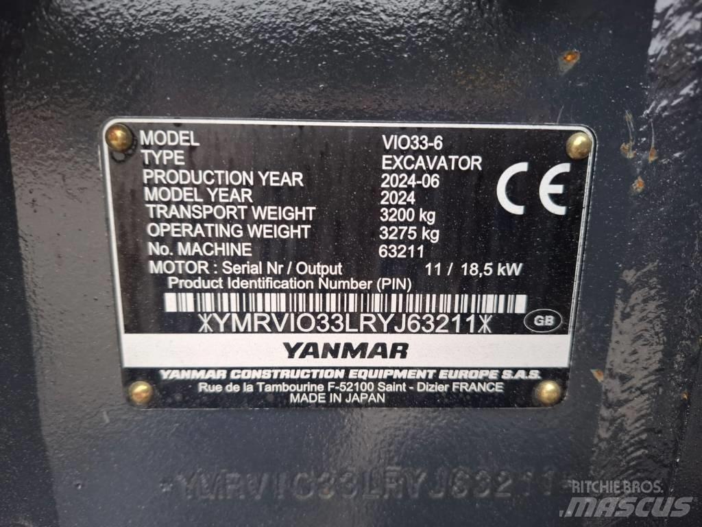 Yanmar Vio 33-6 Miniekskavaatorid < 7 t