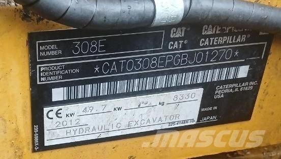 CAT 308 E CR Väikeekskavaatorid 7t-12t