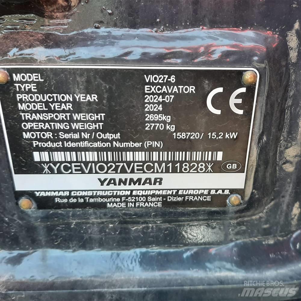 Yanmar Vio 27 Miniekskavaatorid < 7 t