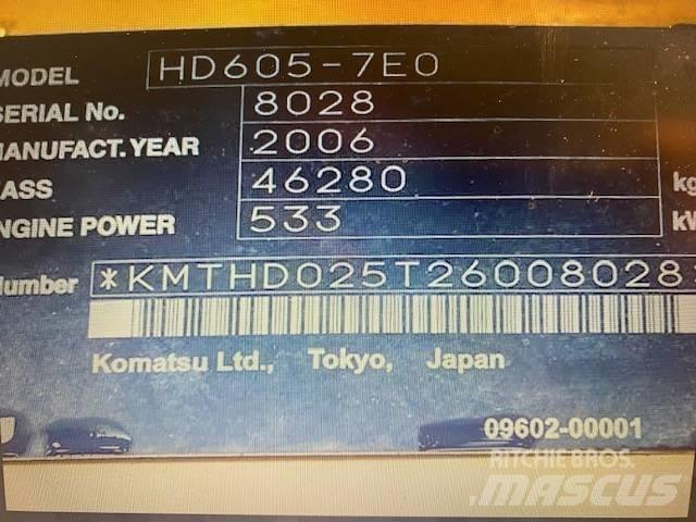 Komatsu HD 605-7 Karjääriveokid