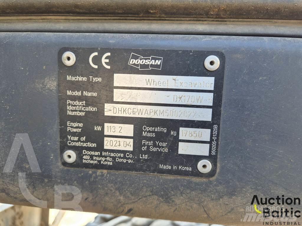 Doosan DX 170 W-5 Ratasekskavaatorid