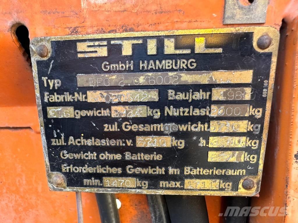 Still EFG 2/6012 Elektritõstukid