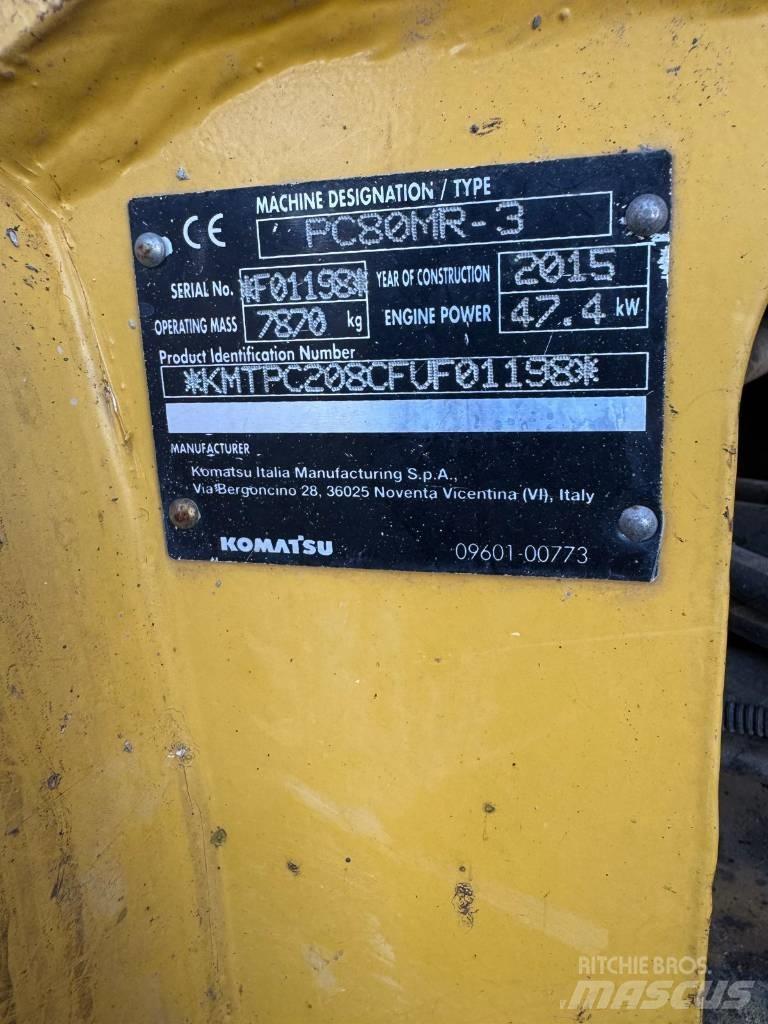 Komatsu PC 80 MR-3 Väikeekskavaatorid 7t-12t