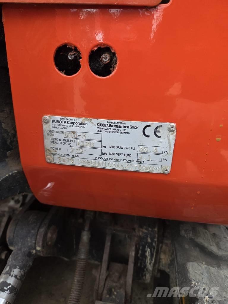 Kubota U 10-3 Miniekskavaatorid < 7 t