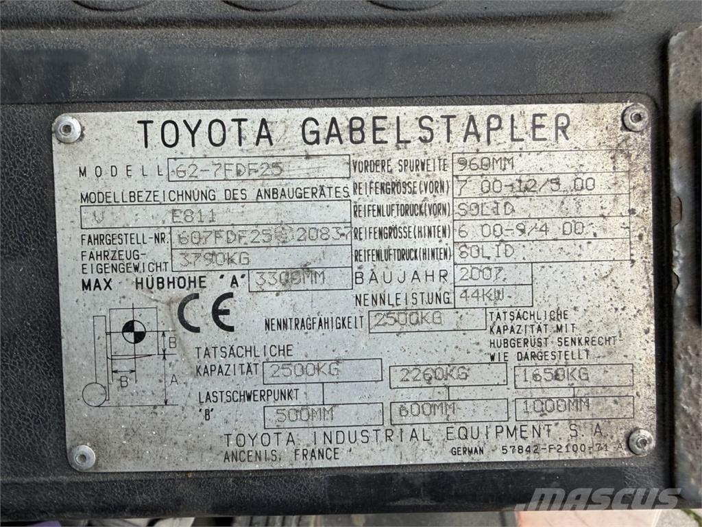 Toyota 62-7FDF25 Diiseltõstukid