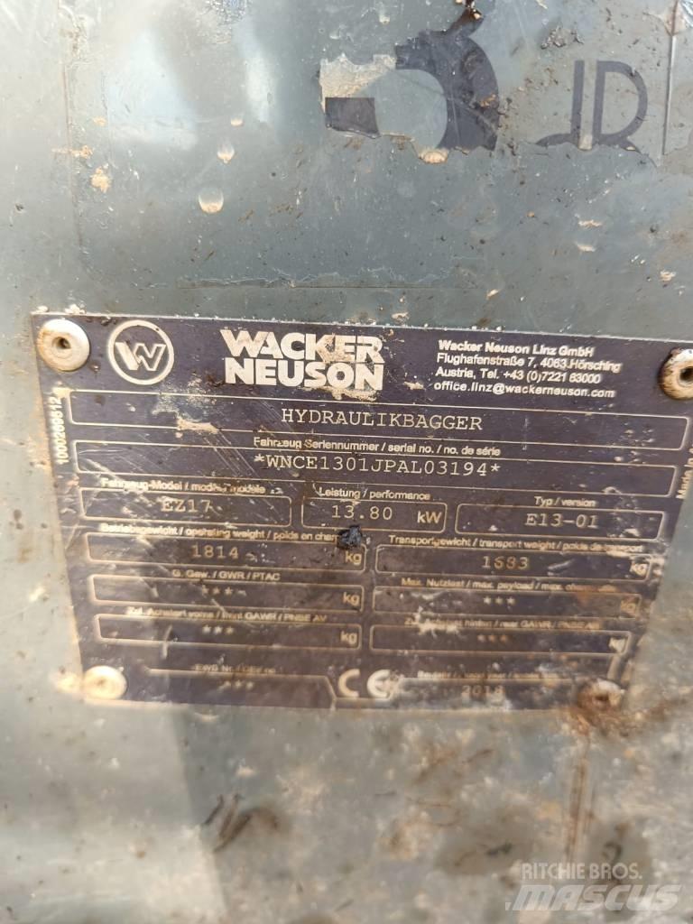 Wacker Neuson EZ 17 Miniekskavaatorid < 7 t
