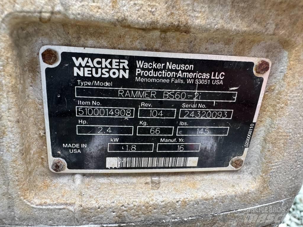 Wacker Neuson BS60-2 Vibroplaadid