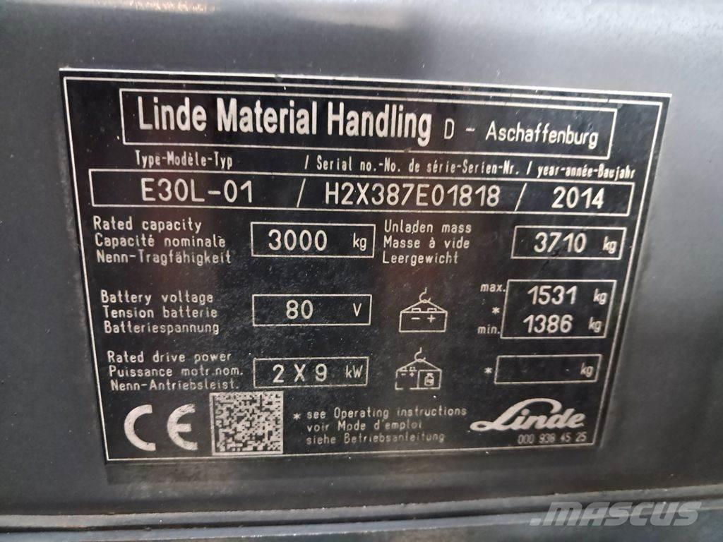 Linde E30L-01 Elektritõstukid