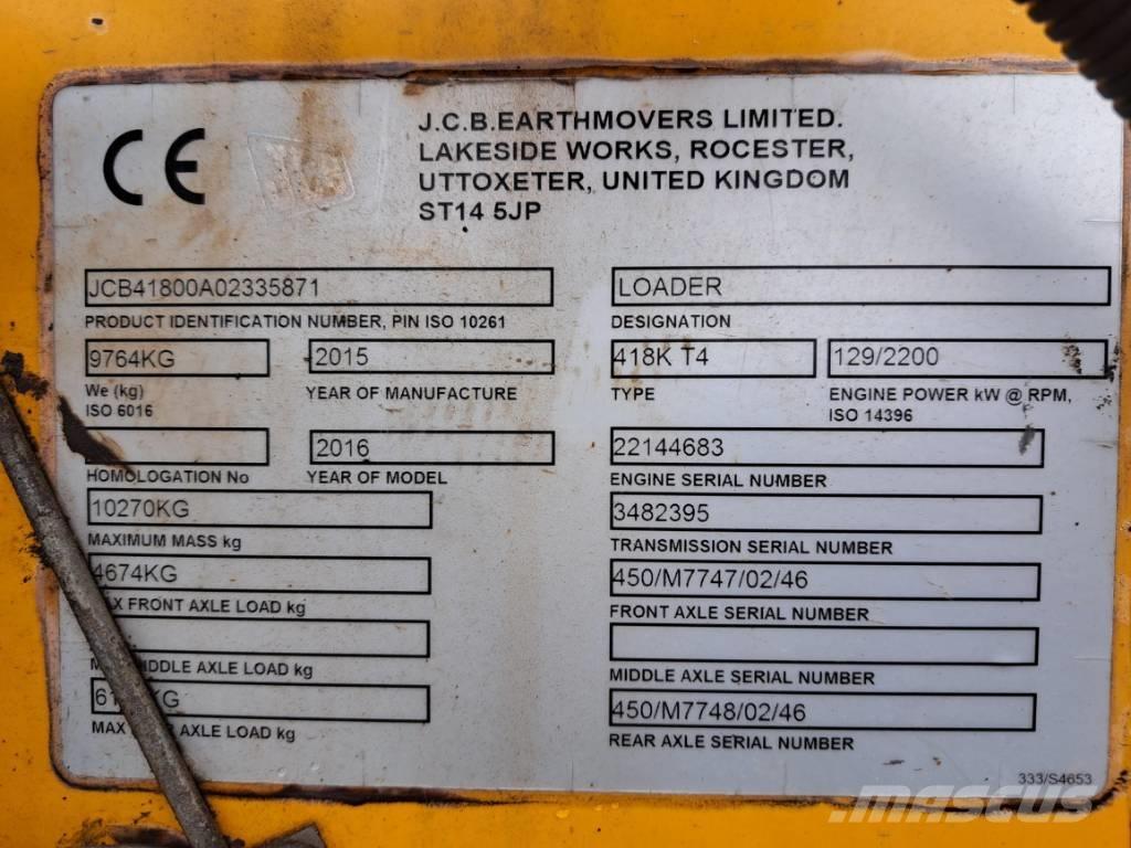 JCB 418 K Rataslaadurid