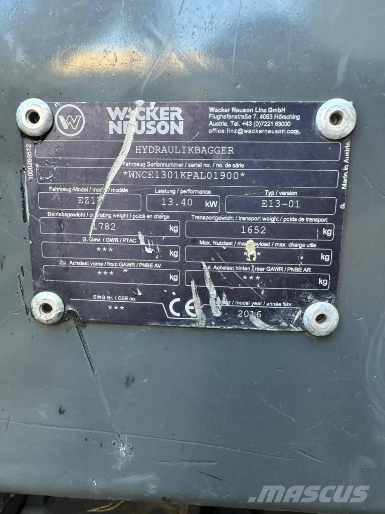 Wacker Neuson EZ 17 Miniekskavaatorid < 7 t