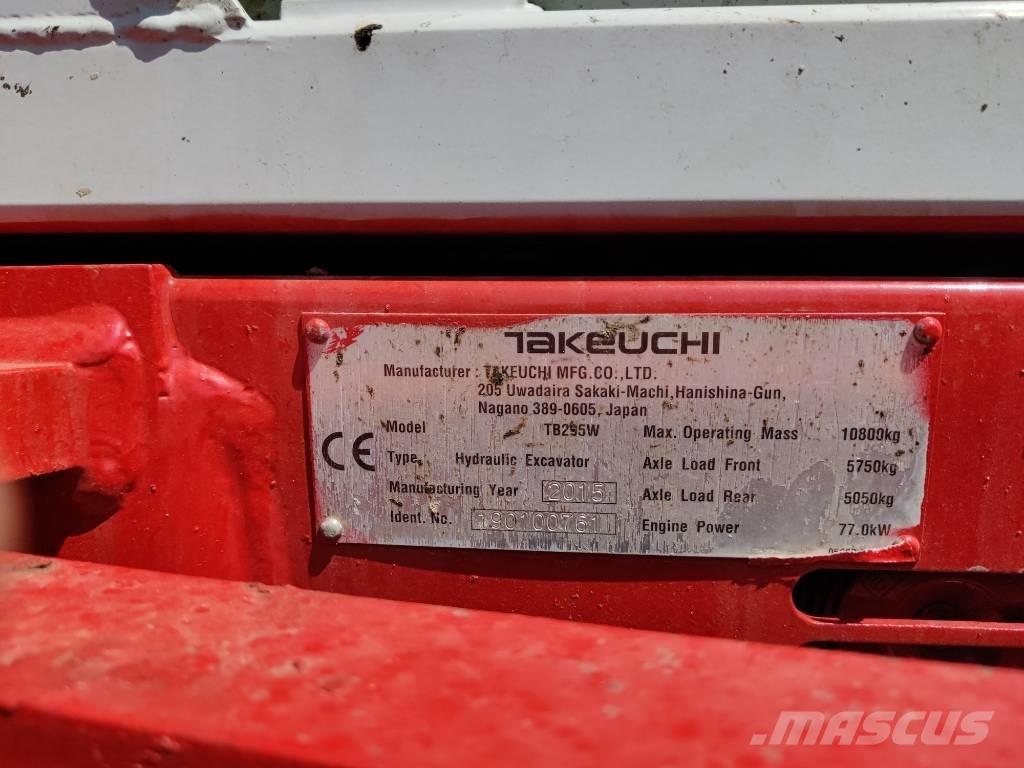 Takeuchi TB 295 W Ratasekskavaatorid