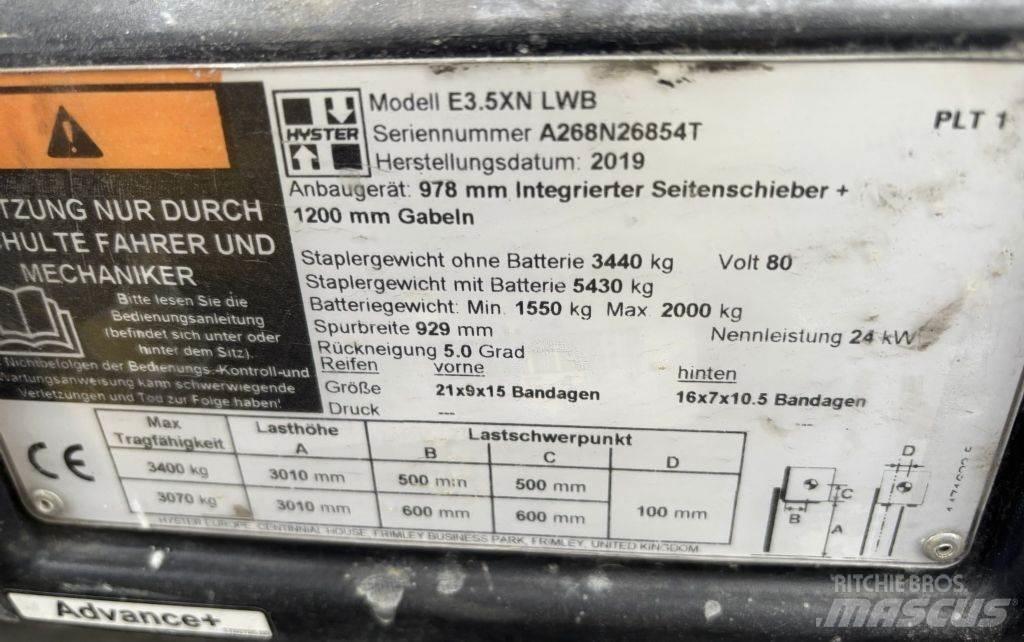 Hyster E 3.5 XN LWB Elektritõstukid