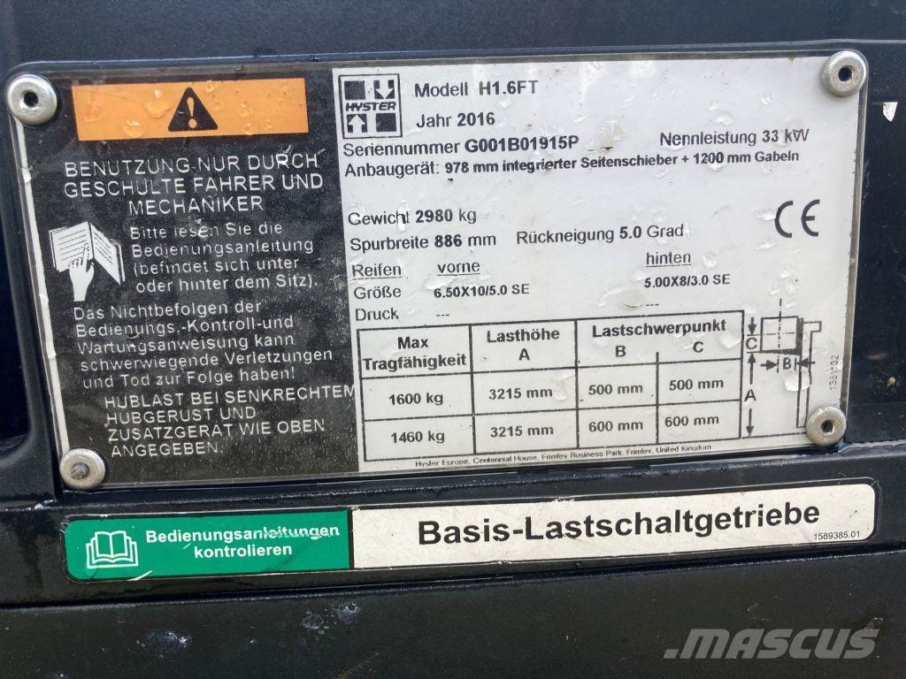 Hyster H 1.6 FT Gaasitõstukid