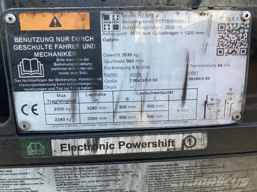 Hyster H 2.5 FT Gaasitõstukid