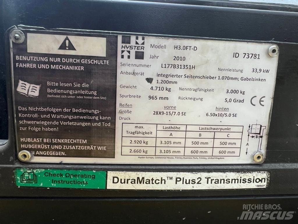 Hyster H 3.0 FT Diiseltõstukid