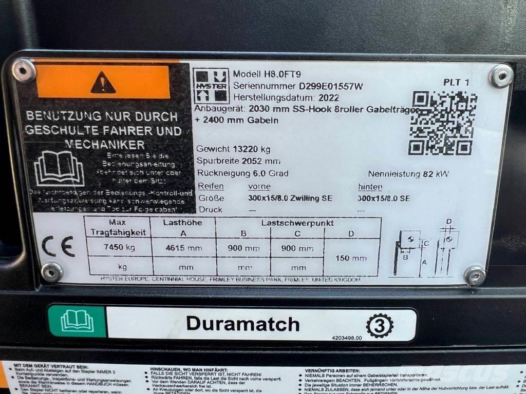 Hyster H 8.0 FT9 Diiseltõstukid