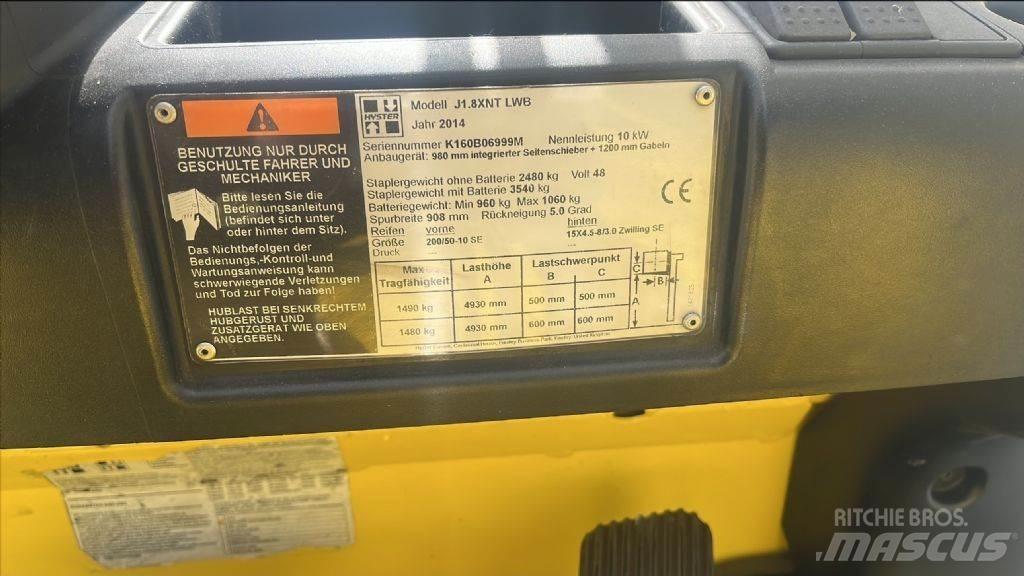 Hyster J 1.8 XNT Elektritõstukid