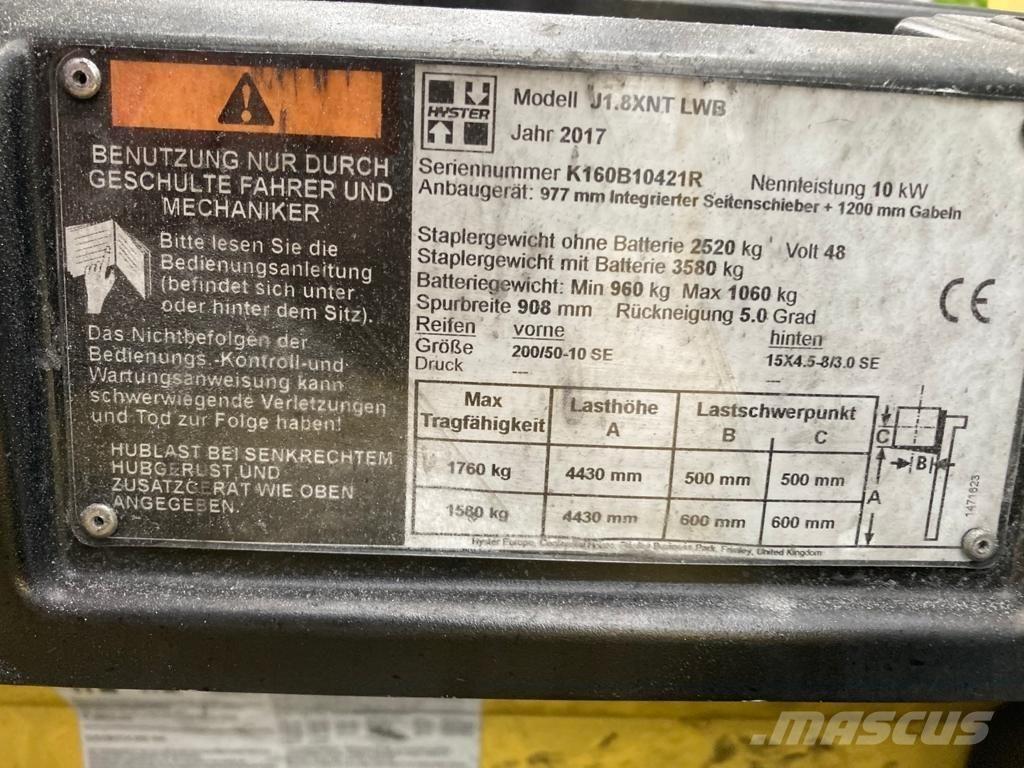 Hyster J 1.80 XNT Elektritõstukid