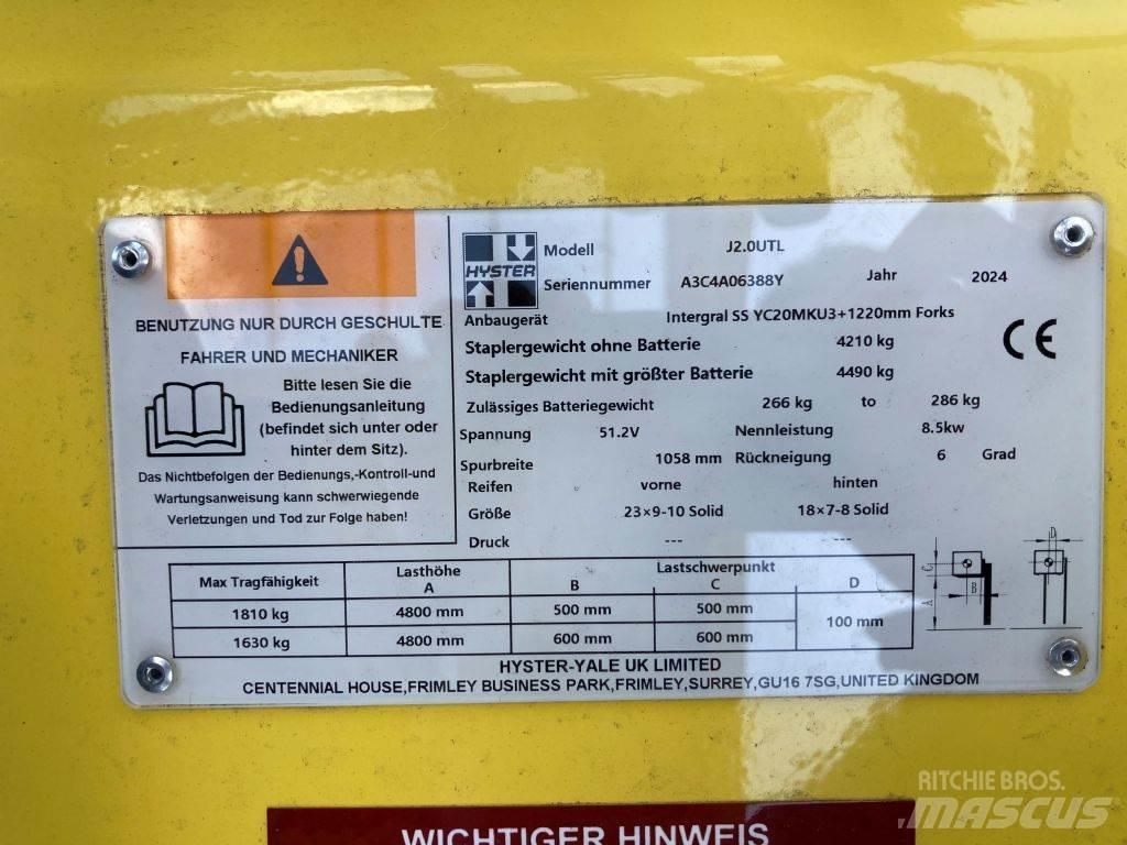 Hyster J 2.0 UTL Elektritõstukid