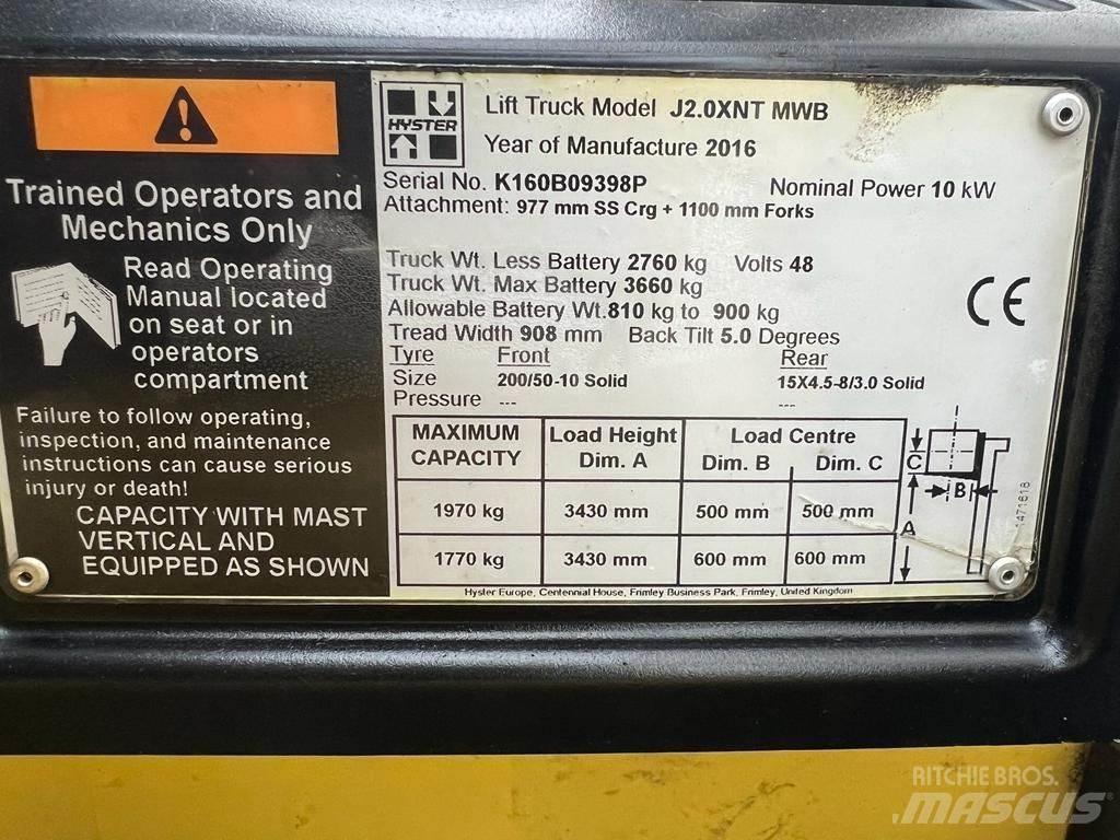 Hyster J 2.0 XNT Elektritõstukid