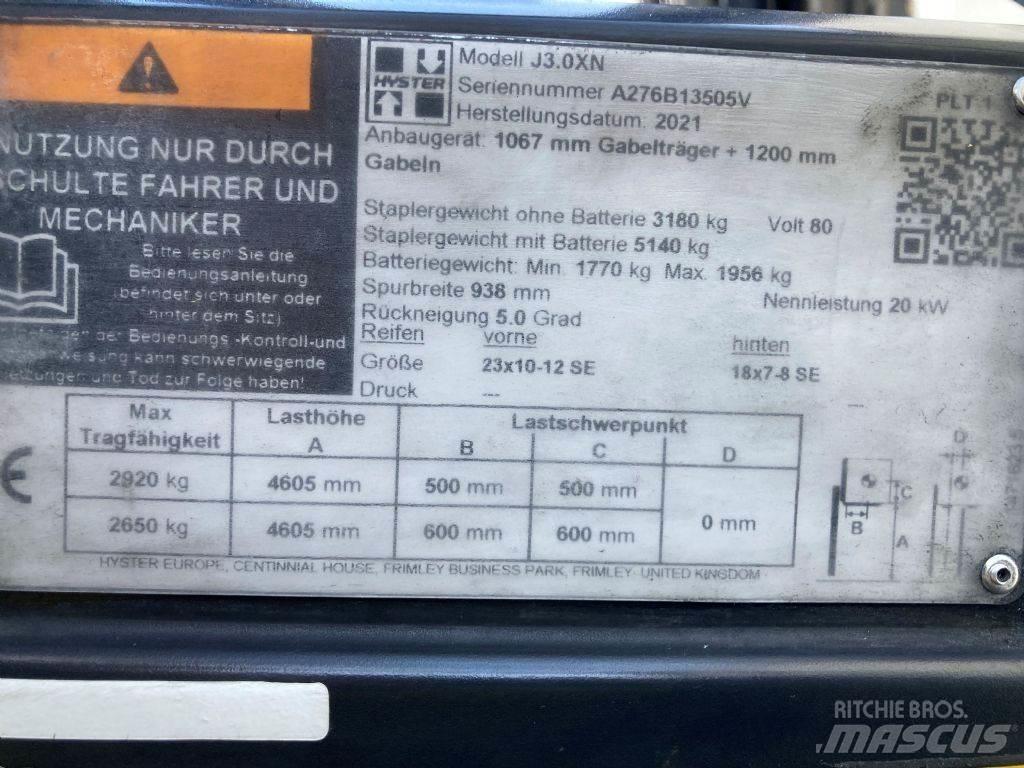 Hyster J 3.0 XN Elektritõstukid