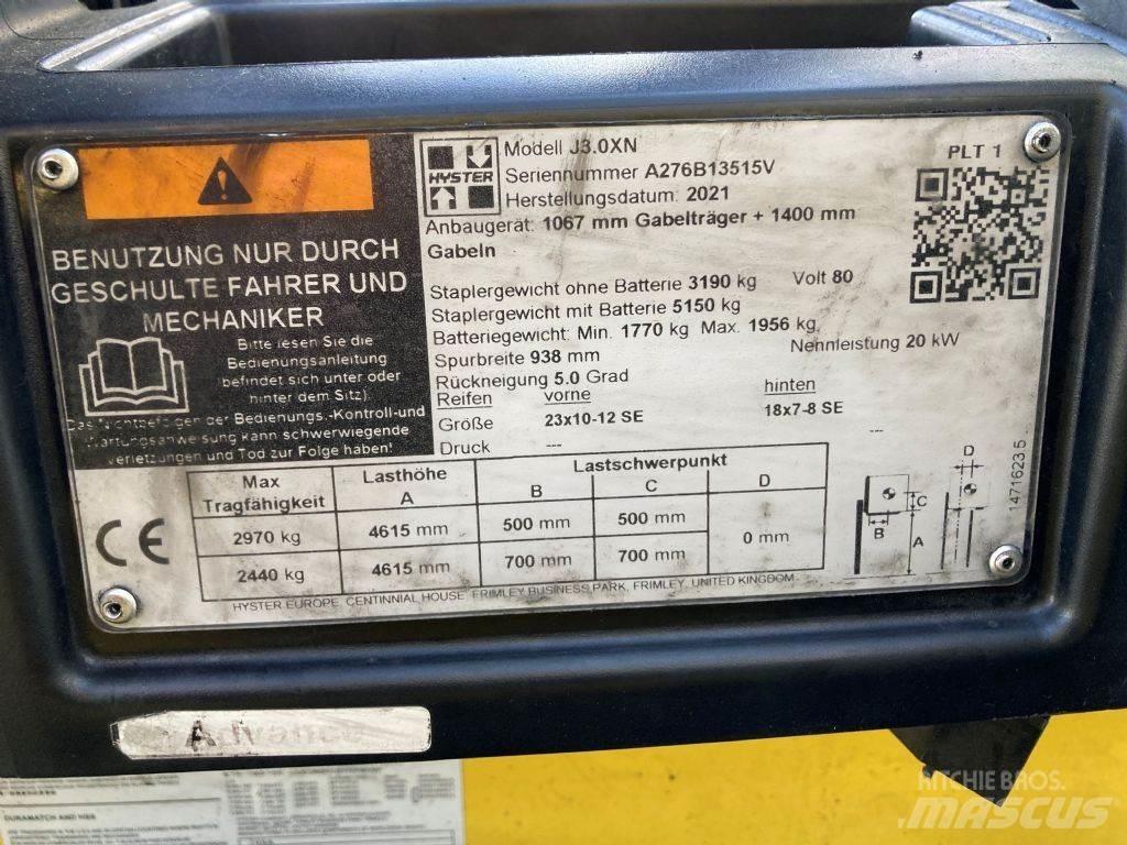 Hyster J 3.0 XN Elektritõstukid