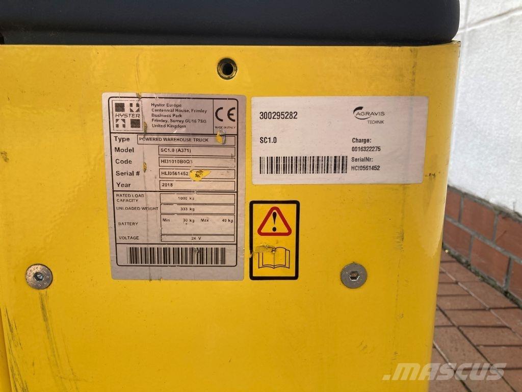 Hyster SC 1.0 Järelkäidavad virnastajad