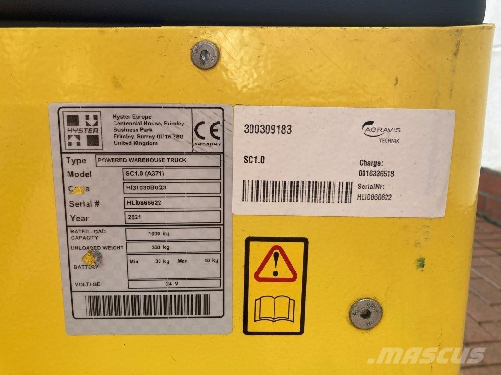 Hyster SC 1.0 Järelkäidavad virnastajad