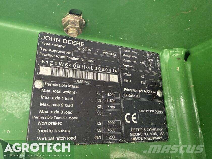 John Deere W540 HM Traktorid